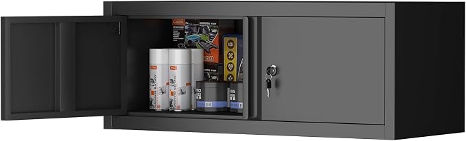 LUCYPAL Garage Storage Cabinet, Metal Wall Storage Cabinet by HomeOfficeFurniture