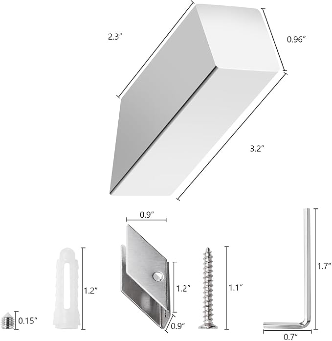 NINETREX Towel Hooks Chrome SUS 304 Stainless Steel 4 Pack Heavy Duty Modern - Image 5
