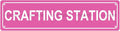 CRAFTING STATION Space Metal Tin Street Sign Bar Cafe Garage Cave Home Room by Unknown