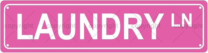 LAUNDRY LN Space Metal Tin Street Sign Bar Cafe Garage Cave Home Room Wall by Unknown