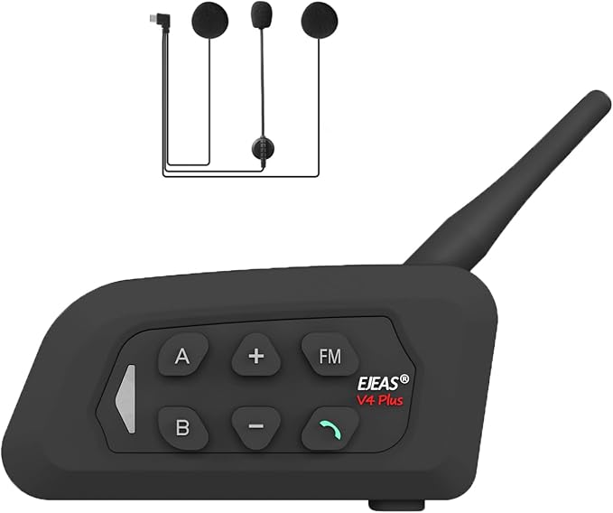 MIMIRACLE V4 Plus Motorcycle Helmet Bluetooth Intercom Headset by MIMIRACLE
