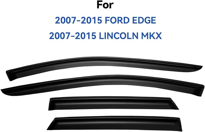 Window Visors Rain Guards for 2007-2014 Ford Edge, Out-Channel Window Vent Wind - Image 2