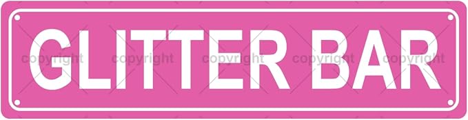 GLITTER BAR Space Metal Tin Street Sign Bar Cafe Garage Cave Home Room Wall by Unknown