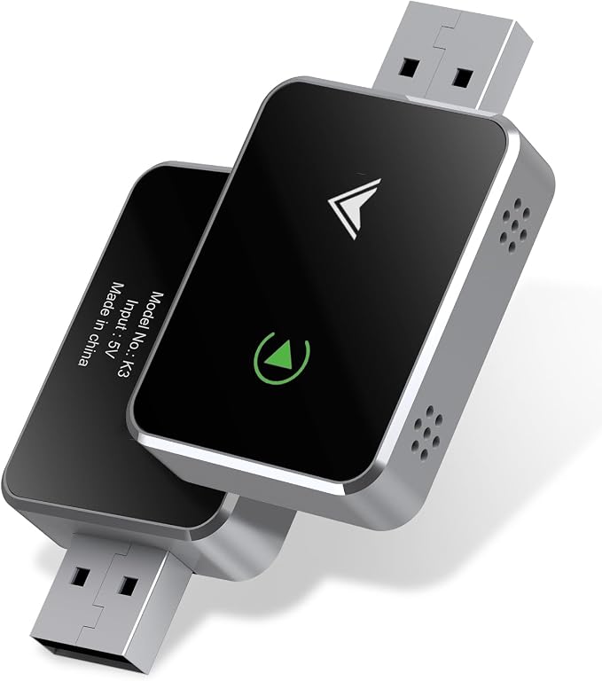 Wireless CarPlay Adapter, 2025 Upgraded 2-in-1 Mini Size CarPlay & Android Auto by Unknown