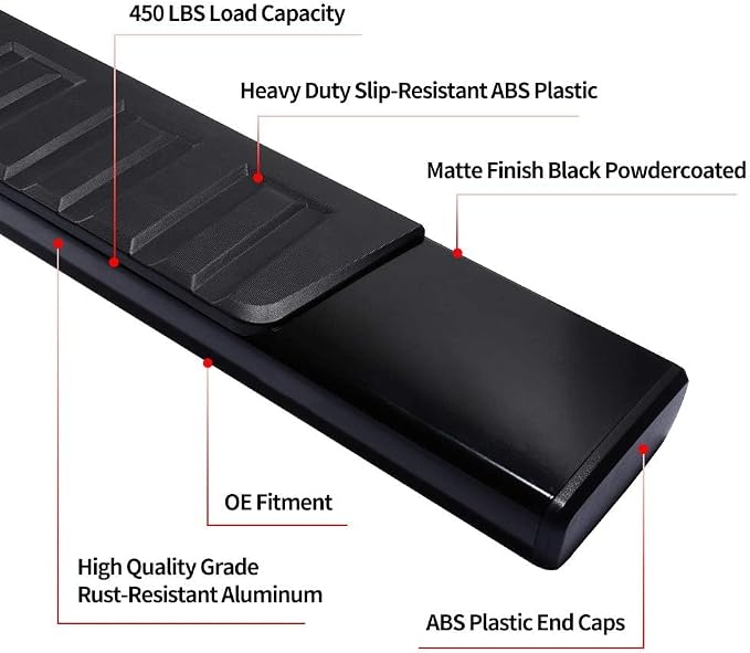 YITAMOTOR Running Boards 6 inches OE Style Aluminum Side Steps, Nerf Bars - Image 8