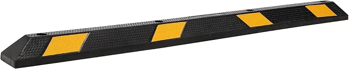 1-Pack 72" Rubber Parking Curb, Heavy Duty Long Garage Floor Wheel Stopper by Garvee
