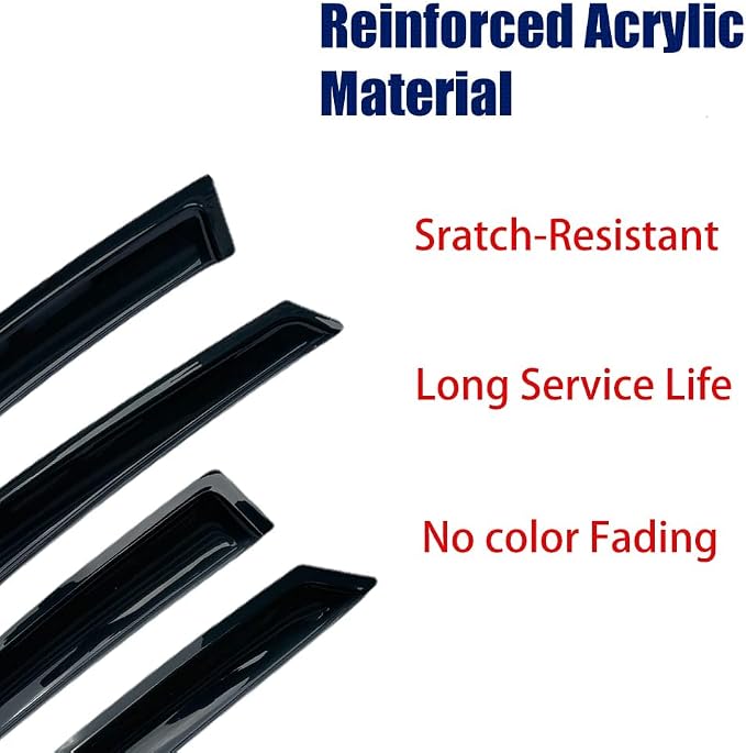 Side Window Wind Deflector, Window Visor fit - Image 2