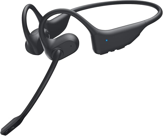 Open Ear Headphones with Mic, Dual Connect Bluetooth 5.3 with AI Noise by Gixxted