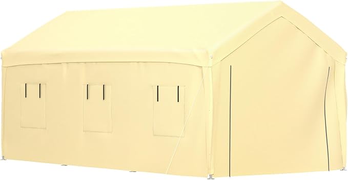 VEVOR Carport 10x20 ft Heavy Duty Canopy, Portable Garage Shelter - Image 8