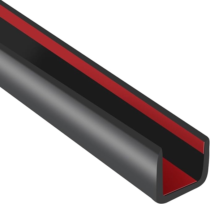 Rubber Edge Trim, 3/8" Self Adhesive Flexible U Channel Edge Protecter by YANRUIPRO