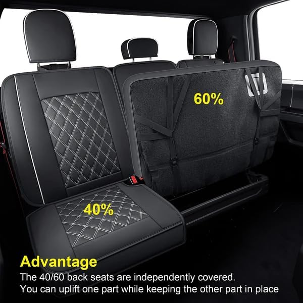 LUCKYMAN CLUB F150 Faux Leather Seat Covers Fit - Image 8