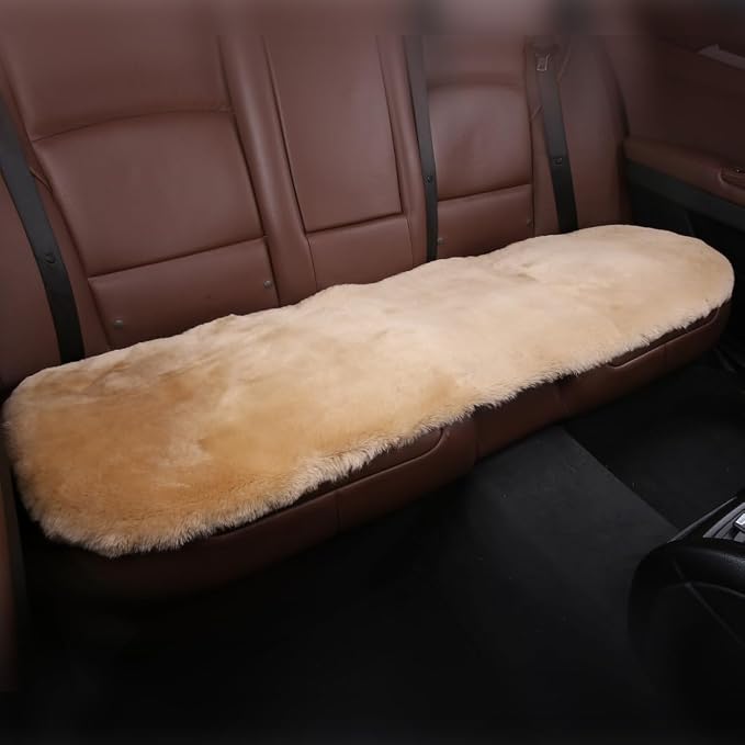 Fluffy Genuine Australia Sheepskin Car Seat Cover - Image 2