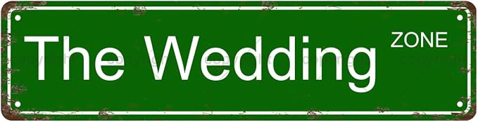 The Wedding zone Space Vintage Metal Tin Street Sign Bar Cafe Garage Cave Home by Unknown