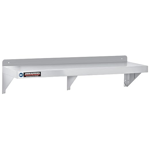 DuraSteel Stainless Steel Wall Mount Shelf 60" Wide x 14" Deep Commercial Grade - Image 4
