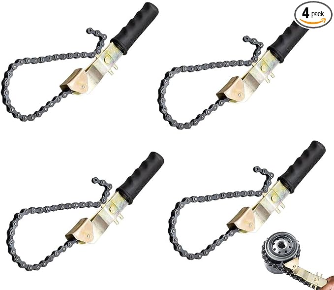 Mytee Products 4 Pack 15" Heavy-Duty Oil Filter Chain Wrench by MyteeProducts