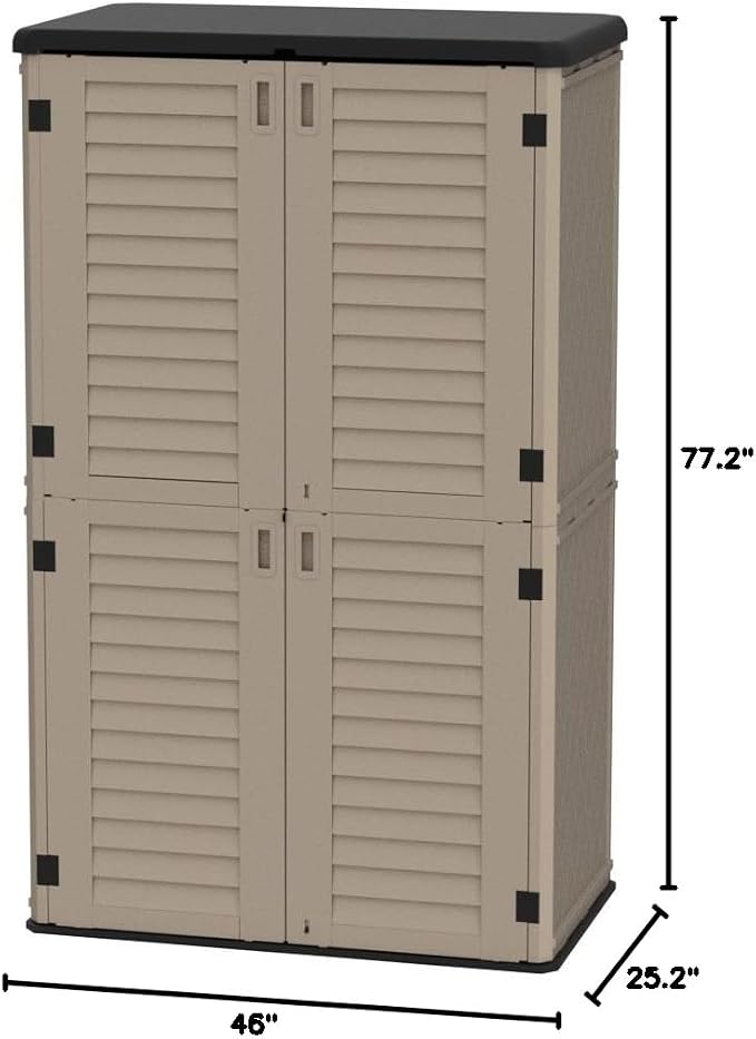 HOMSPARK Storage Shed Weather Resistance, Horizontal Storage Shed - Image 8