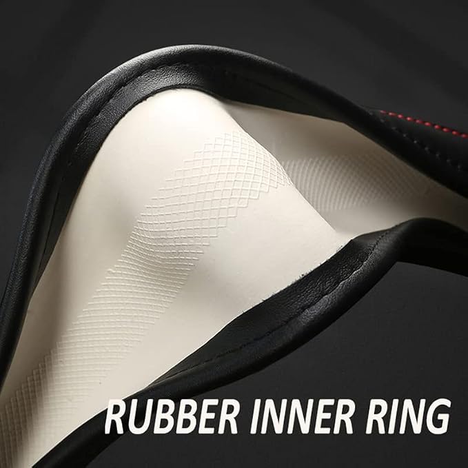 Cowhide Steering Wheel Cover Heat Resistant Anti-Slip Car Wheel Wrap Compatible - Image 3