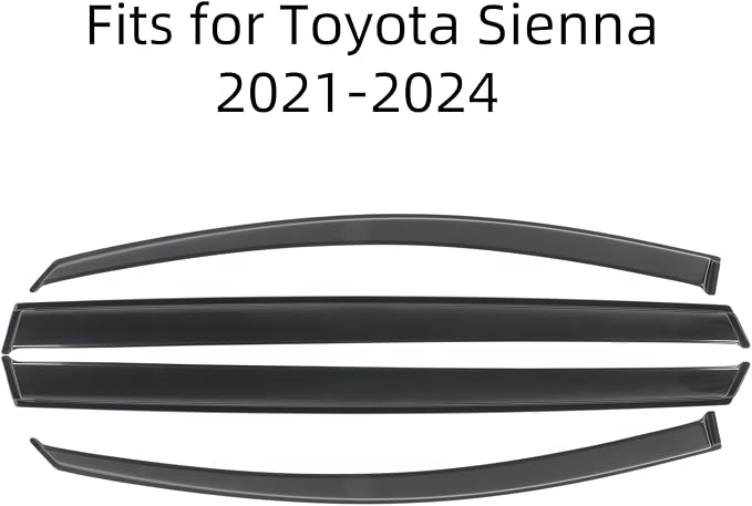 Rain Guards Fits for 2021-2024 Toyota Sienna, Outside Mount Side Window Wind - Image 2
