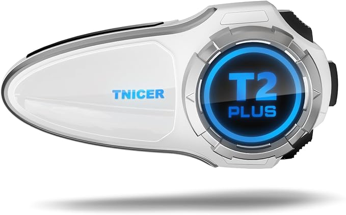 Motorcycle Bluetooth Headset T2Plus Dual Chip MESH Intercom 10-Way Motorcycle by TNICER