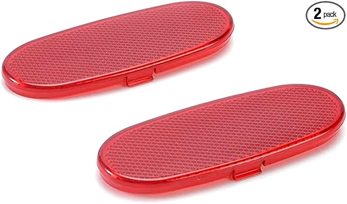 Car Front Interior Door Panels Reflector Red Inner Door Panel Reflector Plate by LDETXY