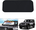 KUST Windshield Sun Shade for 2018-2023 Jeep Wrangler JL & 2/4 Door 4XE by KUST