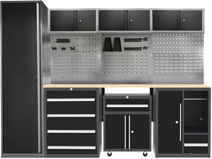 JZD Garage Storage Cabinet Set, Industrial Strength Tool Storage System by JZD