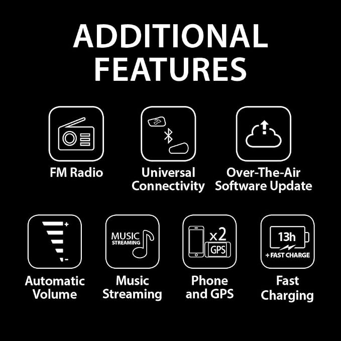 Cardo Systems FREECOM 2X Motorcycle 2-Way Helmet Bluetooth Communication System - Image 8