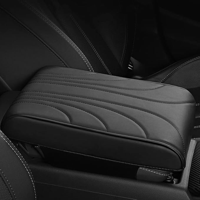 Upgraded Car Center Console Pad, Elbow Rest Pillow, PU Leather Armrest Cushion by DURASIKO