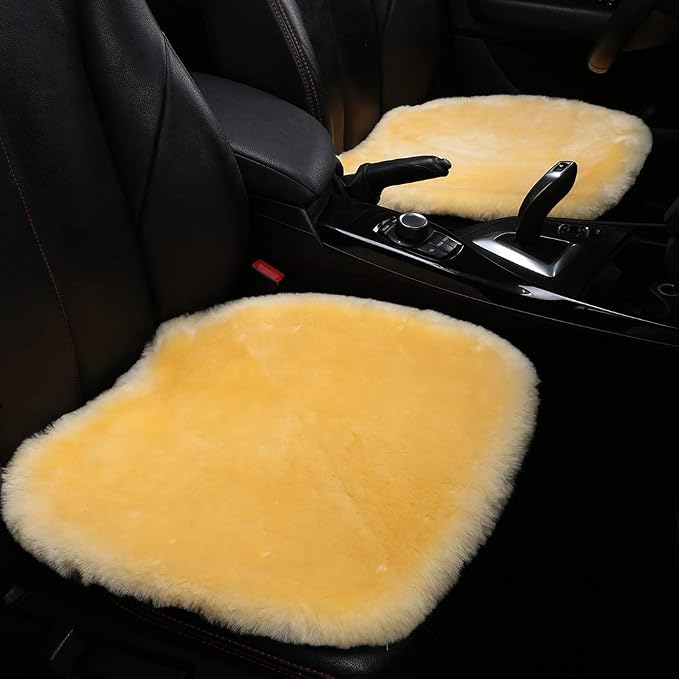 Fluffy Genuine Australia Sheepskin Car Seat Cover - Image 5