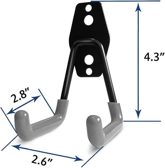 2 Pack Garage Storage Utility Hooks，Garage Garden Tool Organizer，Steel Wall - Image 2