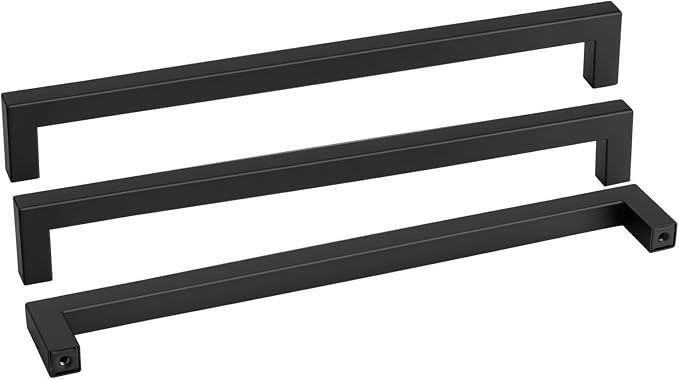 goldenwarm 50 Pack 18INCH Black Cabinet Pulls Kitchen Cabinet by goldenwarm