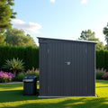 LANTRO JS 6x8FT Metal Outdoor Storage Shed, Garden Tool Shed Without Floor by LANTROJS
