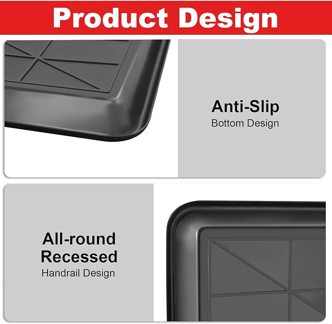 6Pcs Extra Large Car Oil Drip Pan- 35.4 x 24 x1.6 Inches Oil Drain Pan - Image 4