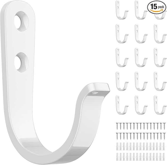 15Pcs Wall Hooks for Bathroom, and Garage by jockcaras