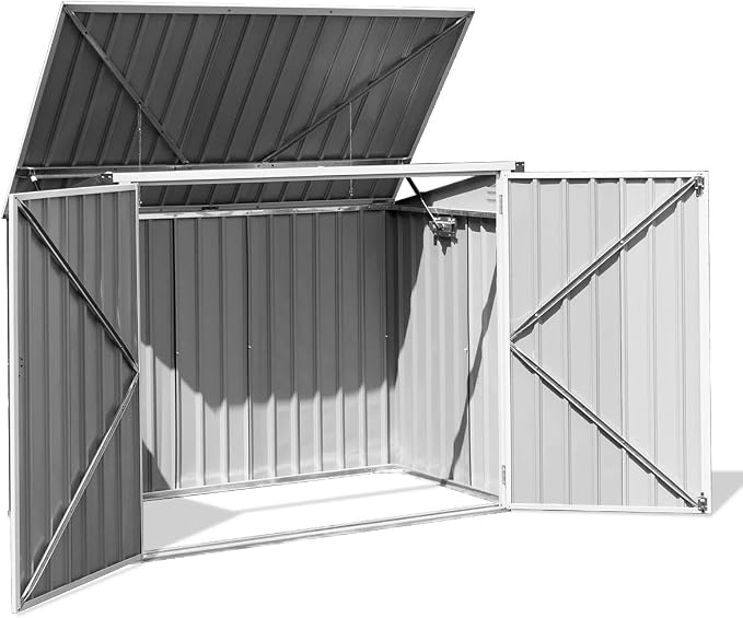 Goplus 6' x 3' Outdoor Storage Shed, Tool Storage Shed - Image 9