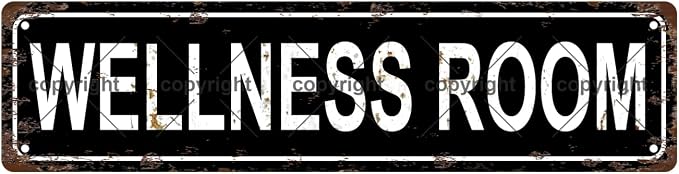 WELLNESS ROOM Space Vintage Metal Tin Street Sign Bar Cafe Garage Cave Home by Unknown