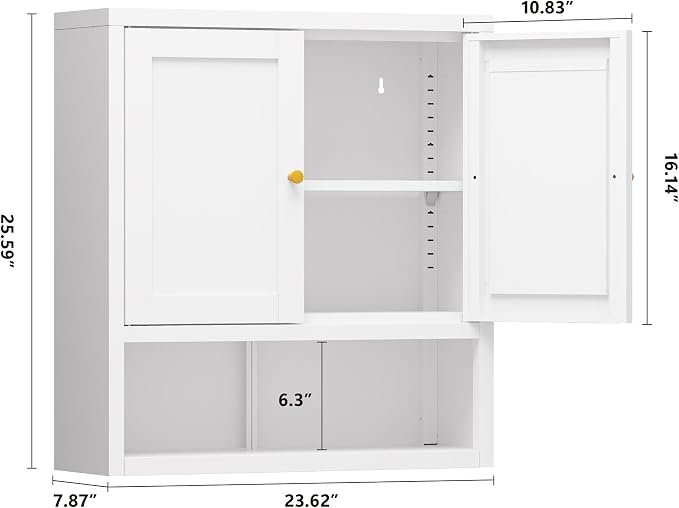 Metal Bathroom Storage Cabinet, Metal Storage Cabinet - Image 2