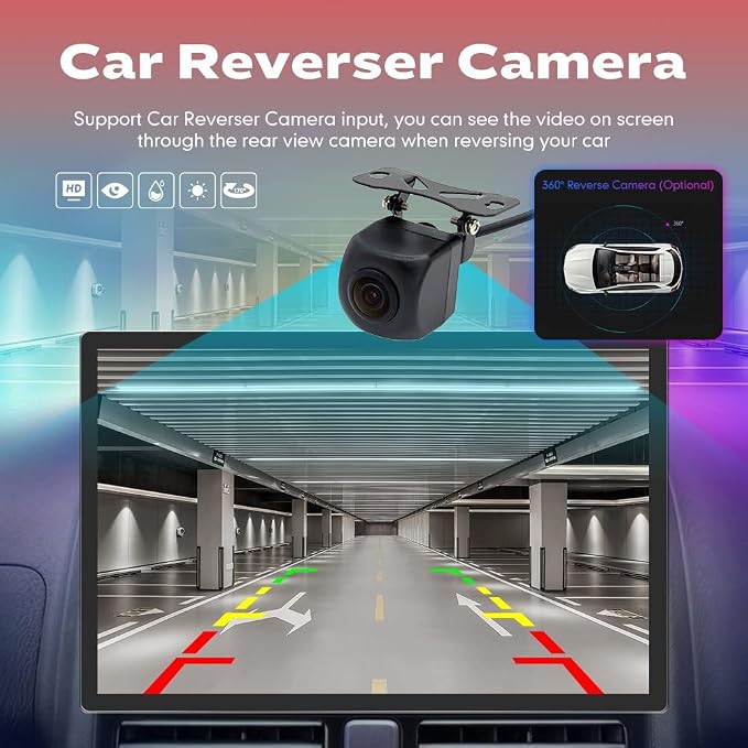 Kunfine Car CarPlay Android Auto Navigation Stereo GPS Radio Camera Display - Image 6