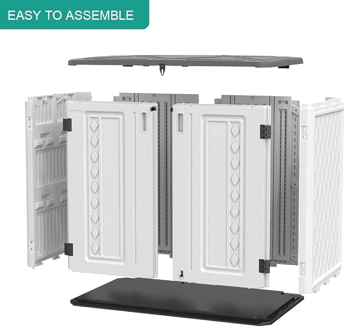 KINYING Outdoor Storage Shed-Horizontal Storage Cabinet Waterproof - Image 7