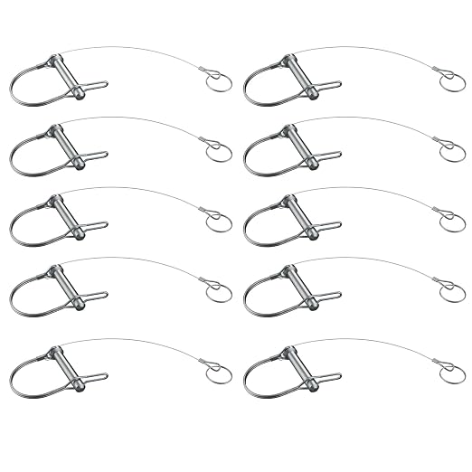 10Pcs Trailer Coupler Pin 5/16x 1-3/4（WxL） Prevents Loss Trailer Hitch Locking by HILILON