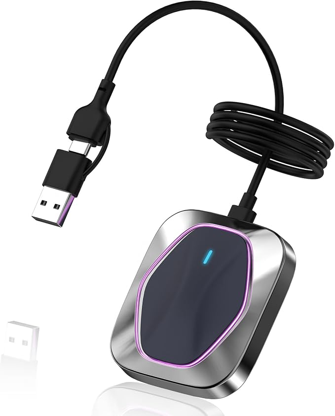 Wireless CarPlay Adapter for iPhone, Convert Wired to Apple CarPlay Wireless by Feisca