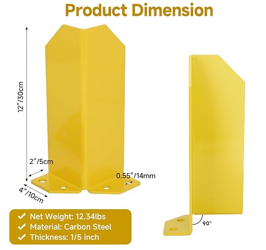 lesolar Pallet Rack Post Protectors, 1/5" Thickness Pallet Rack Frame Guard - Image 3