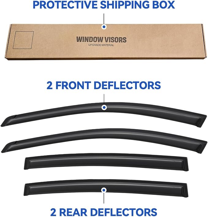 Window Visors Rain Guards for 2002 2003 2004 2005 2006 Nissan Altima, - Image 5