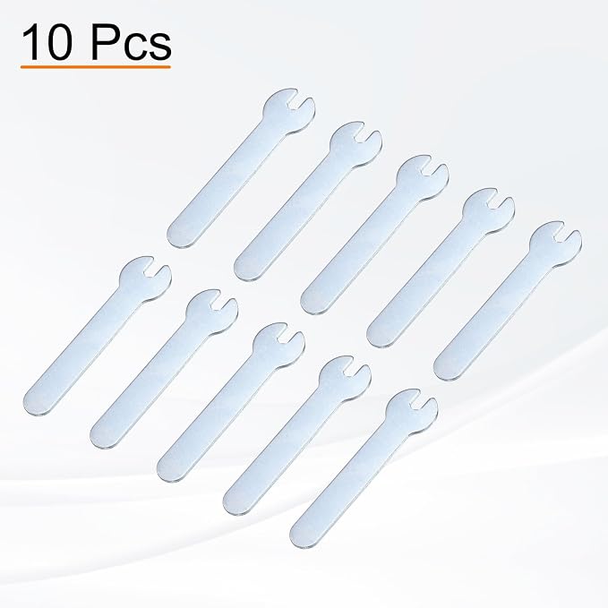 HARFINGTON 10pcs Small Wrench 4x66x1.5mm Metric U-Shaped Single Open Ended - Image 3