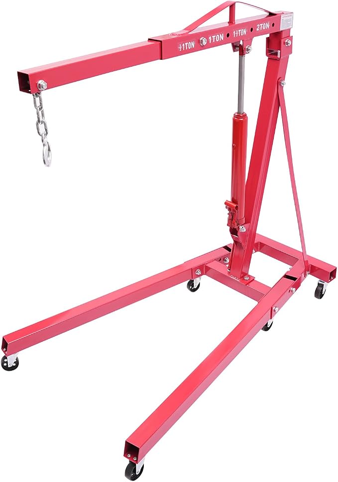 LOYALHEARTDY 1 Ton Hydraulic Engine Hoist, Folding Engine Lift - Image 5