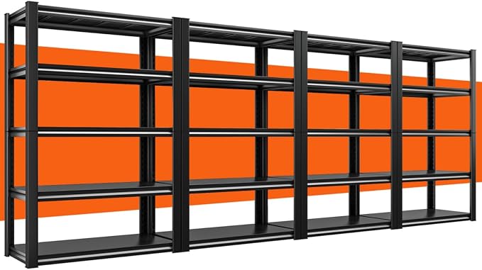 REIBII 40" W Garage Shelving, Heavy Duty Storage Shelves Load 2500LBS, 5-Tier by REIBII