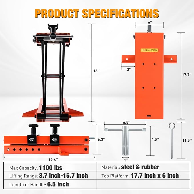Nilight Motorcycle Lift 1100 LBS ATV Scissor Jacks - Image 6