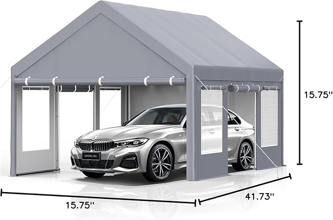 13x20 Ft. Metal Carport Garage - Image 2