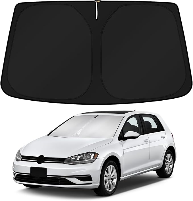 KUST Windshield Sun Shade for 2015-2021 Volkswagen Golf GTI e-Golf VW Golf R 4 by KUST