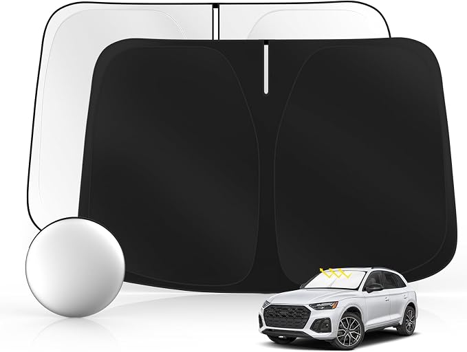 Windshield Sun Shade for Audi Q5 2018-2025 2026 Foldable Sunshade Custom Fit by SULAGIWINDSHIELDSUNSHADE
